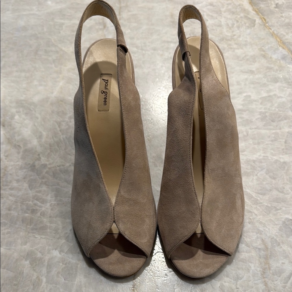 Paul Green Tan Slingback Women's Shoes Sandals